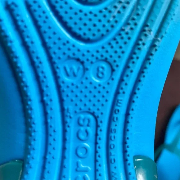 Crocs Kadee II Flip Flop Sandals Blue Iconic Comfort Women’s Size W8 - Picture 4 of 4